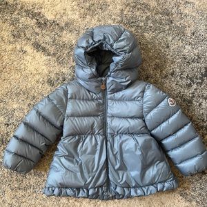 Moncler Baby Girls 18-24 Mos Blue Bubble Winter Coat